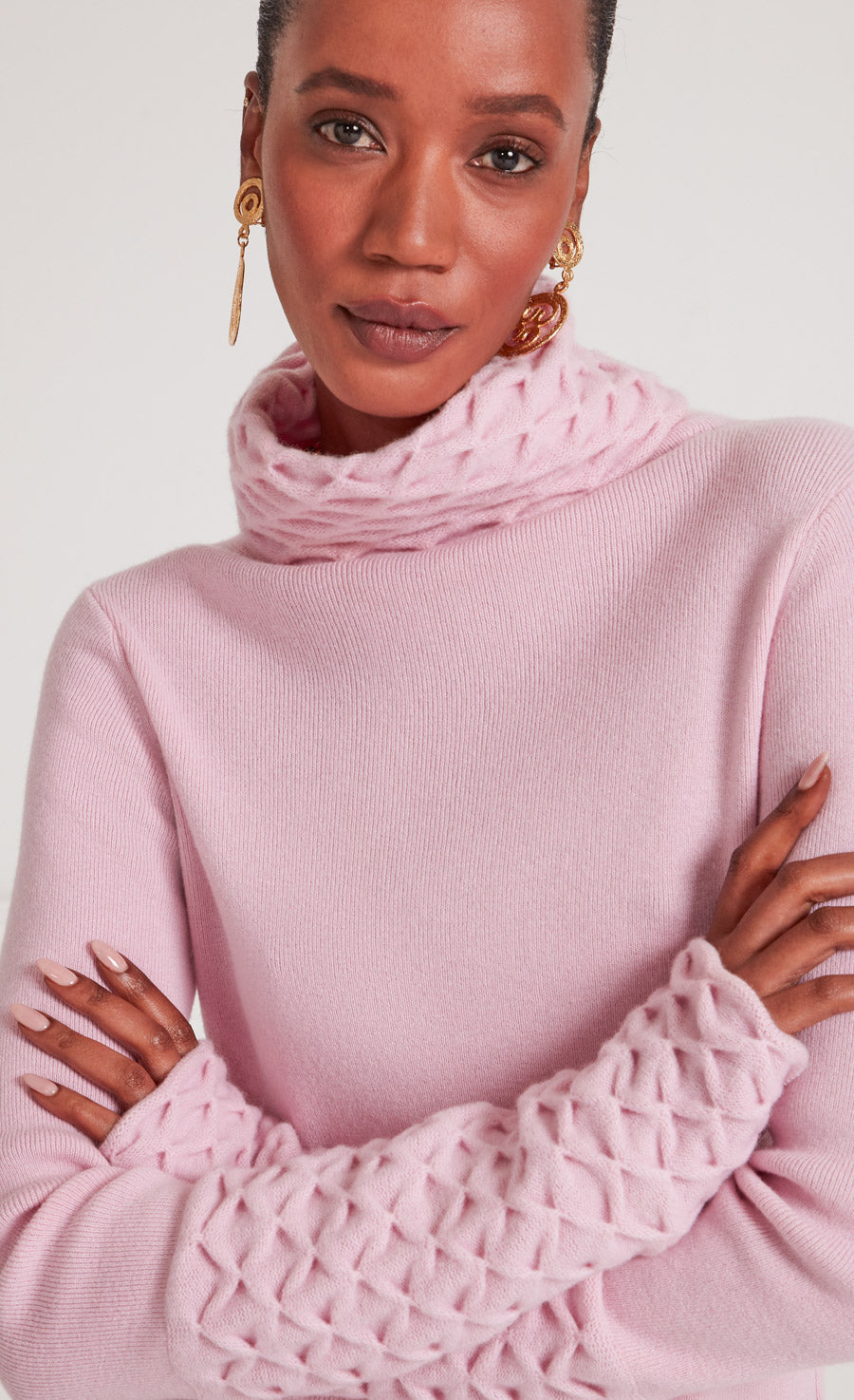 Light pink knitted on sale jumper