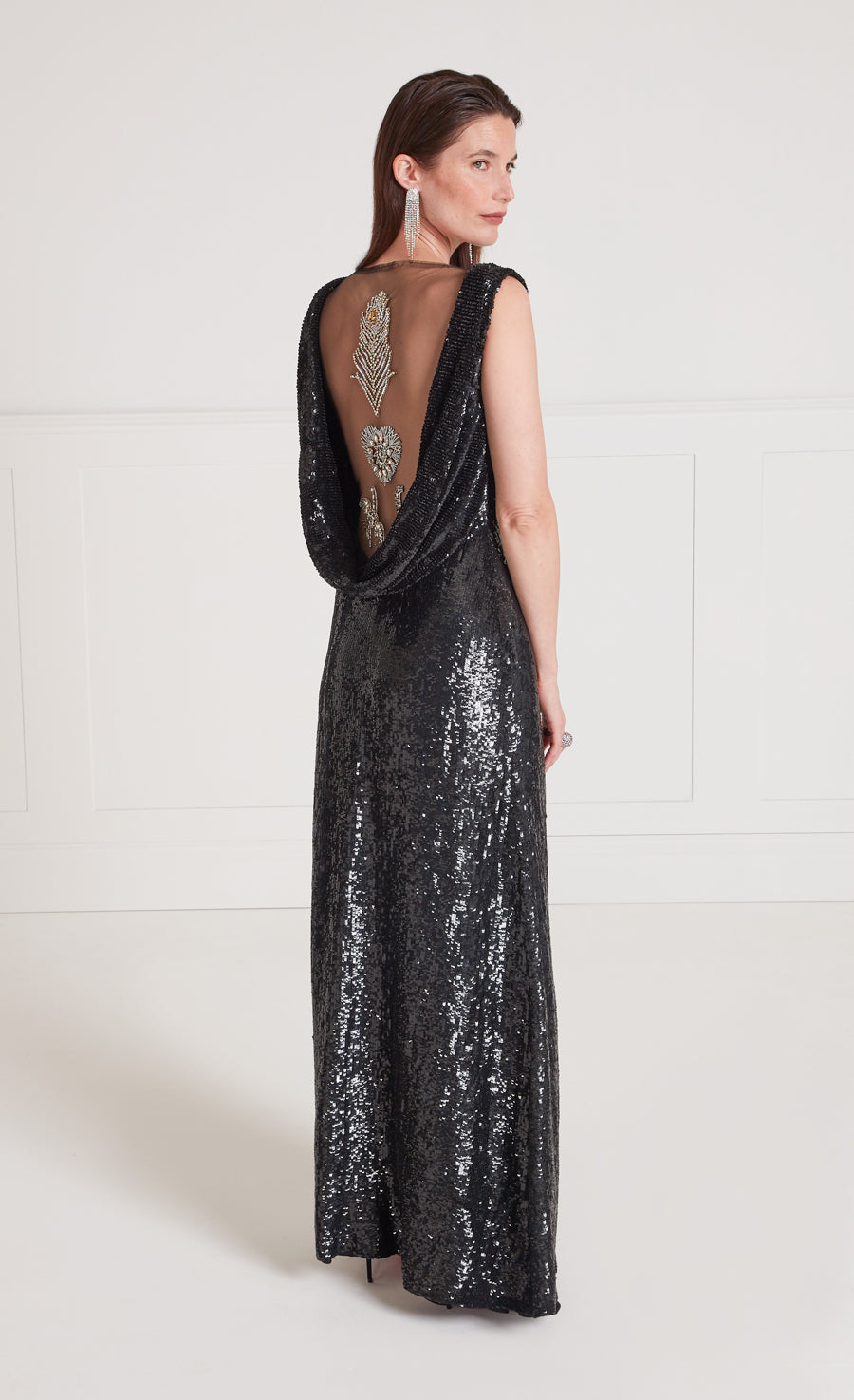 Long black outlet sequin dresses