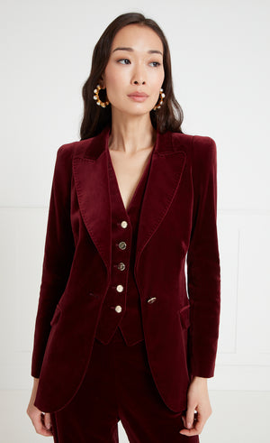 Clove Velvet Jacket - Fig | Tailoring | Temperley London – Temperley ...