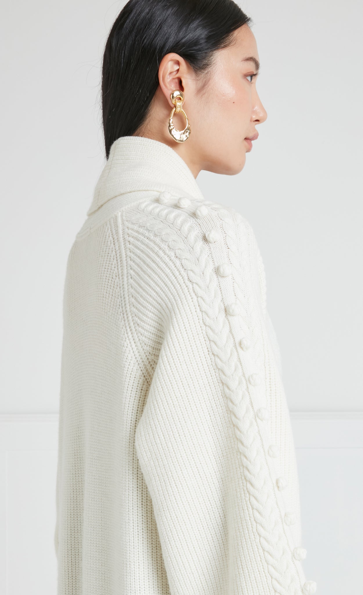 Chrissie Knit Coat - Cream