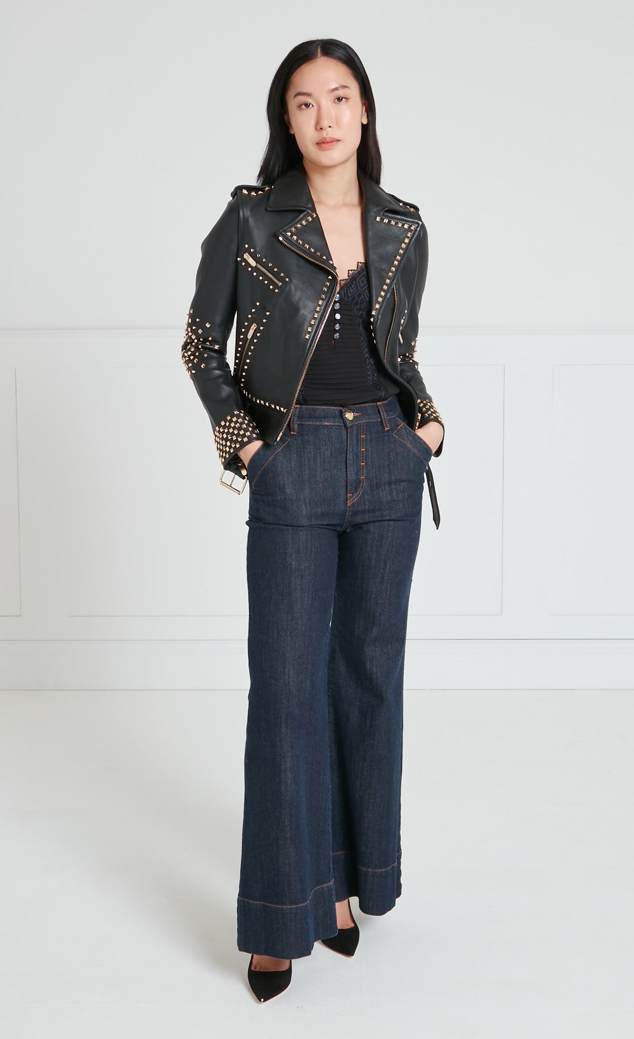 Samara Studded Jacket - Black