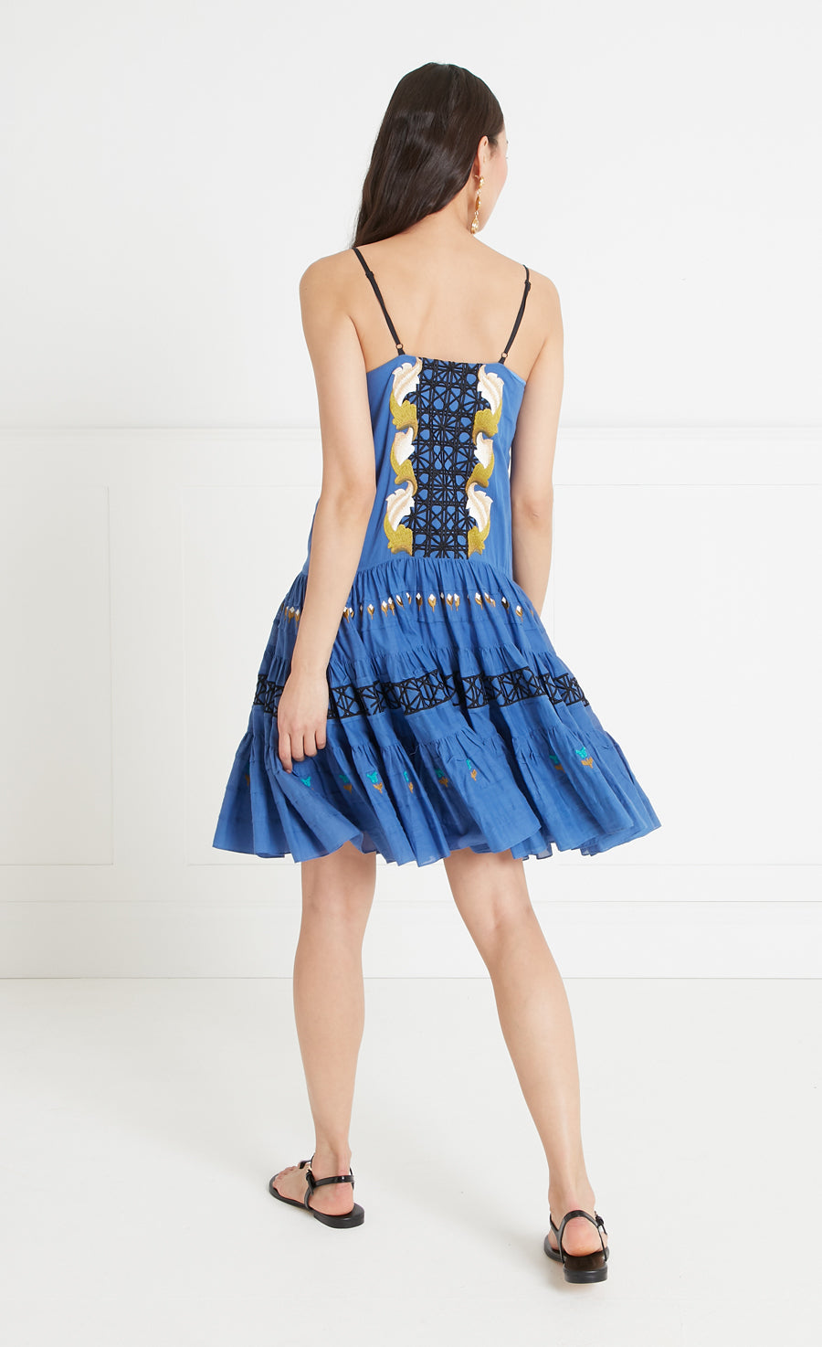 Florentine Strappy Dress - Dazzling Blue